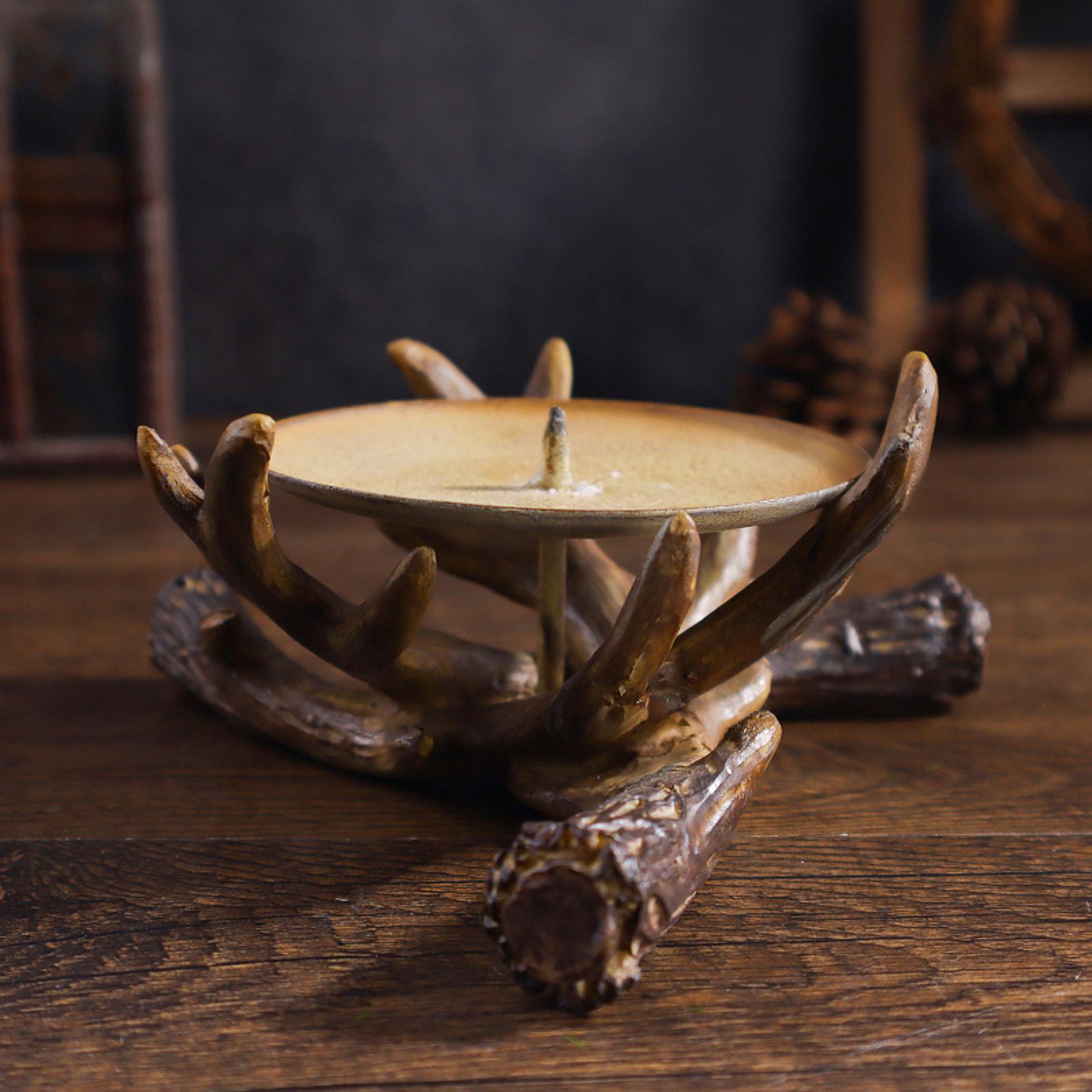 Candle Quotes - Resin Antler Candle Holder Craft Rustic