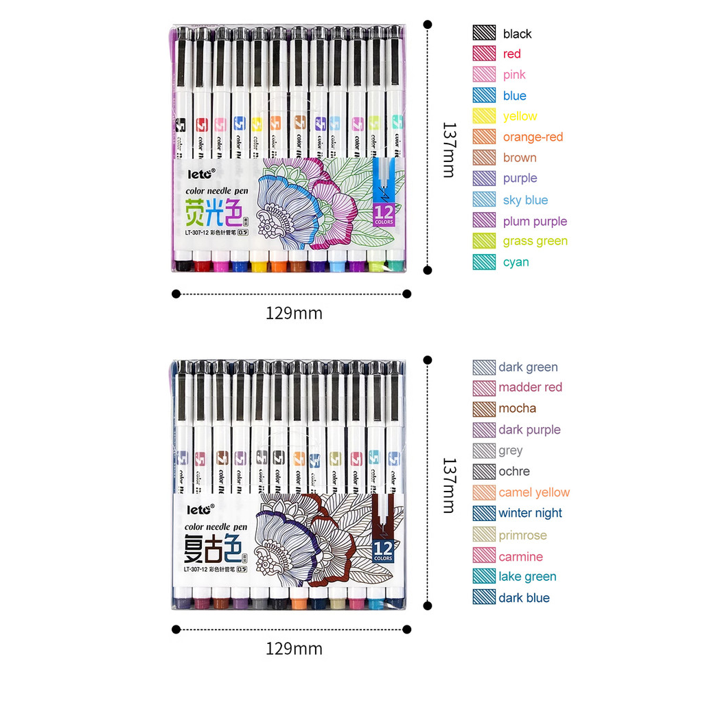 Fine liner Needle Pen 12pcs Se - đánh giá và giá Copic Marker Sketch