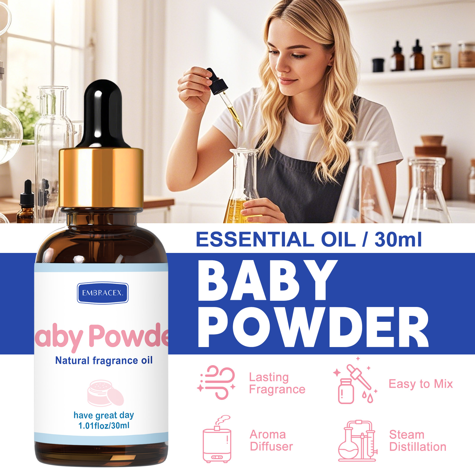 30ml Baby Powder Essential Oil - đánh giá và giá Candle Fragrance Supplies