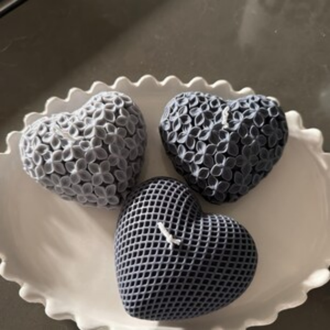 2PCS Love Candle Mold 3D Flowe - đánh giá và giá Candle Fragrance Supplies