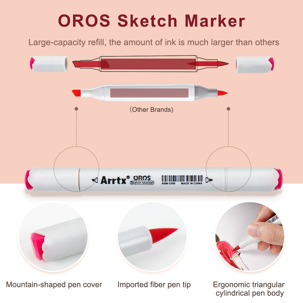Arrtx Oros 66 Pastel Colors Al - đánh giá và giá Copic Marker Sketch