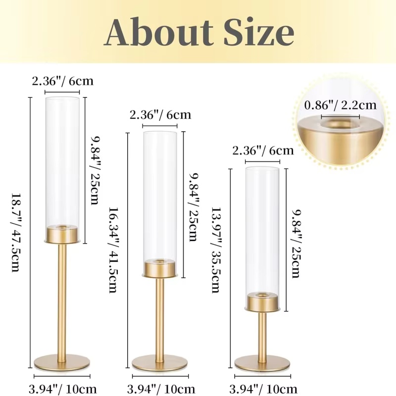 Gold Hurricane Candle Holders  - đánh giá và giá Candle Quotes