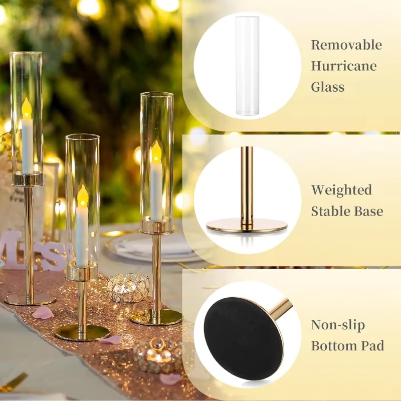 Gold Hurricane Candle Holders  - đánh giá và giá Candle Quotes